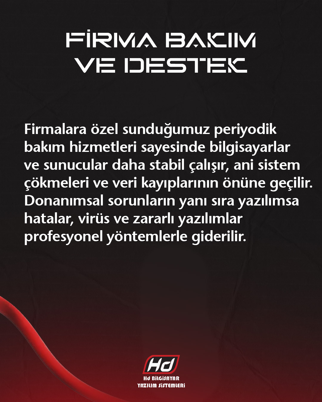 Bakım Anlaşması Nedir? Bakım anlaşması, bilgisayar ve IT sistemlerinin düzenli olarak kontrol edilmesini sağlayan profesyonel bir hizmettir. Bu hizmet sayesinde olası arızalar önceden tespit edilir ve sistemler sorunsuz çalışır. Ayrıca düzenli bakım, cihazların performansını artırır ve kullanım ömrünü uzatır. HD Bilgisayar, bakım anlaşması hizmetini planlı ve sistemli şekilde sunar. Bakım Anlaşması Neden Önemlidir? Birçok işletme, teknik sorunlar nedeniyle iş kaybı yaşayabilir. Bununla birlikte ani arızalar ciddi maliyetlere yol açar. Bakım anlaşması, bu riskleri azaltır ve sistemlerin sürekli çalışmasını sağlar. Aşağıdaki durumlarda bakım anlaşması gereklidir: Sistemlerin sürekli aktif olması gerekiyorsa Kurumsal altyapı kullanılıyorsa Veri güvenliği önemliyse Teknik destek ihtiyacı sürekli ise Bu nedenle düzenli bakım yapılmadığında performans düşer ve arıza riski artar. Bakım Anlaşması ile Sağlanan Avantajlar Bakım anlaşması sayesinde sistemler düzenli kontrol edilir. Ayrıca sorunlar büyümeden çözülür ve kesinti süresi azalır. Bunun yanı sıra performans sürekli yüksek seviyede kalır. Özellikle işletmeler için bu hizmet büyük avantaj sağlar. Böylece çalışanlar kesintisiz şekilde işlerine devam eder. Aynı zamanda veri güvenliği de korunur ve riskler minimum seviyeye iner. HD Bilgisayar Bakım Anlaşması Hizmeti HD Bilgisayar, bakım anlaşması kapsamında kapsamlı çözümler sunar: Düzenli sistem kontrolleri yapar Olası arızaları önceden tespit eder Yazılım ve donanım bakımı sağlar Performans optimizasyonu gerçekleştirir Ayrıca detaylı hizmetler için 👉 https://hdbilgisayar.com/hizmetler/ sayfasını ziyaret edebilirsiniz. Bakım Anlaşması Ne Zaman Yapılmalı? İşletmenizde sistem sürekliliği önemliyse bakım anlaşması yapılmalıdır. Bununla birlikte sık arıza yaşanıyorsa düzenli bakım şarttır. Özellikle veri kaybı riski bulunuyorsa profesyonel destek almak gerekir. Bu yüzden erken planlama işletmenize avantaj sağlar. Sonuç olarak bakım anlaşması, sistemlerinizi korumanın ve kesintisiz çalışmanın en etkili yoludur. HD Bilgisayar ile tüm sistemleriniz güvenli, stabil ve verimli çalışır. Görsel alt metin önerisi: “bakım anlaşması hizmeti” “kurumsal IT bakım ve destek”
